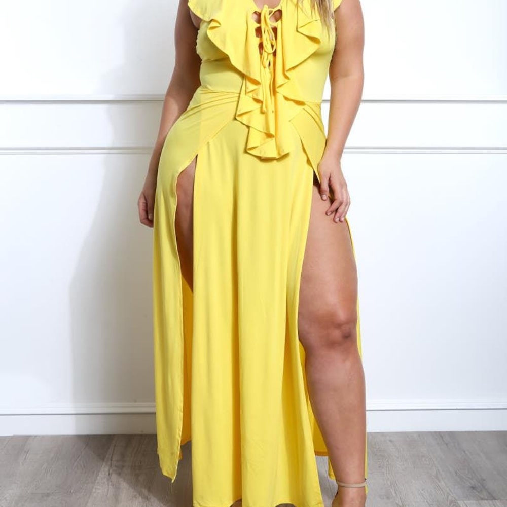 PLUS SIZE 2 SPLIT DRESS